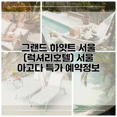 그랜드 하얏트 서울 (럭셔리호텔) 서울 아고다 특가 예약정보