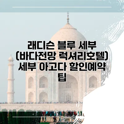 래디슨 블루 세부 (바다전망 럭셔리호텔) 세부 아고다 할인예약 팁