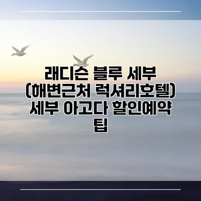 래디슨 블루 세부 (해변근처 럭셔리호텔) 세부 아고다 할인예약 팁