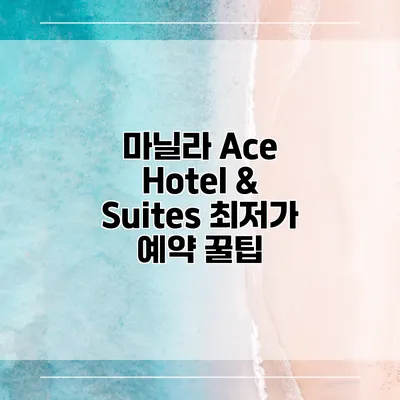 마닐라 Ace Hotel & Suites 최저가 예약 꿀팁