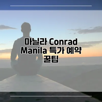 마닐라 Conrad Manila 특가 예약 꿀팁