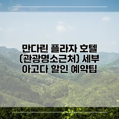 만다린 플라자 호텔 (관광명소근처) 세부 아고다 할인 예약팁