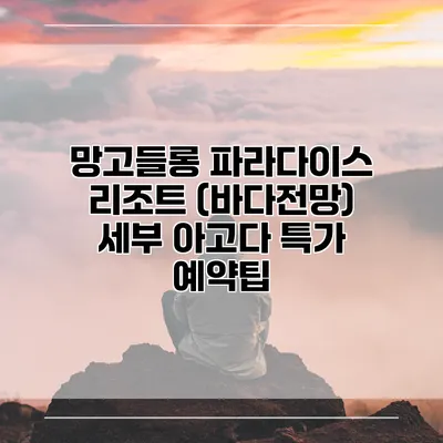망고들롱 파라다이스 리조트 (바다전망) 세부 아고다 특가 예약팁