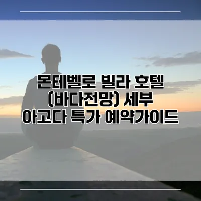 몬테벨로 빌라 호텔 (바다전망) 세부 아고다 특가 예약가이드