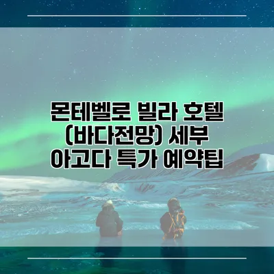 몬테벨로 빌라 호텔 (바다전망) 세부 아고다 특가 예약팁