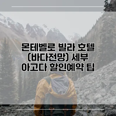 몬테벨로 빌라 호텔 (바다전망) 세부 아고다 할인예약 팁