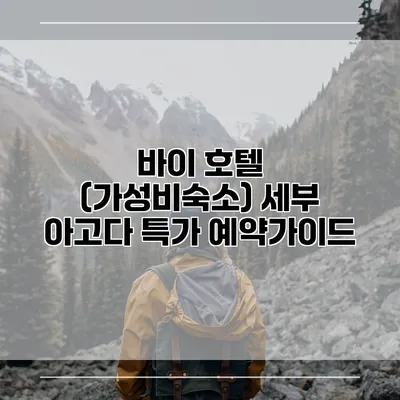 바이 호텔 (가성비숙소) 세부 아고다 특가 예약가이드