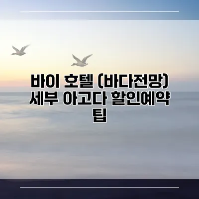 바이 호텔 (바다전망) 세부 아고다 할인예약 팁