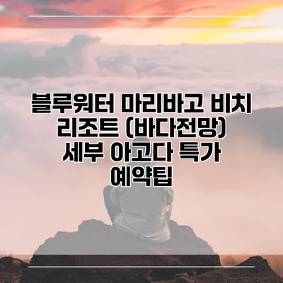 블루워터 마리바고 비치 리조트 (바다전망) 세부 아고다 특가 예약팁