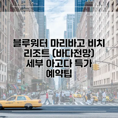 블루워터 마리바고 비치 리조트 (바다전망) 세부 아고다 특가 예약팁