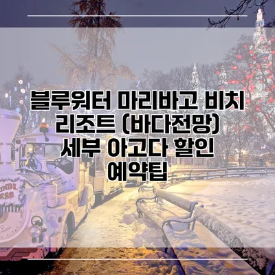 블루워터 마리바고 비치 리조트 (바다전망) 세부 아고다 할인 예약팁