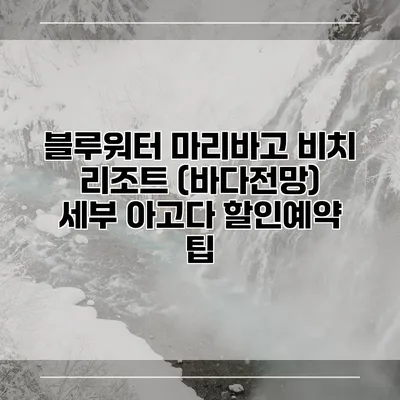 블루워터 마리바고 비치 리조트 (바다전망) 세부 아고다 할인예약 팁