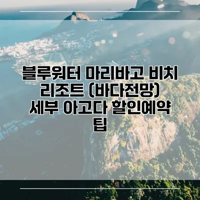 블루워터 마리바고 비치 리조트 (바다전망) 세부 아고다 할인예약 팁
