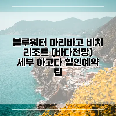 블루워터 마리바고 비치 리조트 (바다전망) 세부 아고다 할인예약 팁