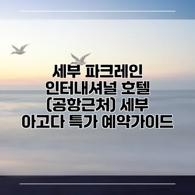 세부 파크레인 인터내셔널 호텔 (공항근처) 세부 아고다 특가 예약가이드