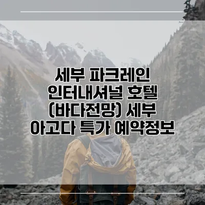 세부 파크레인 인터내셔널 호텔 (바다전망) 세부 아고다 특가 예약정보