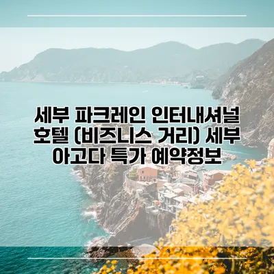 세부 파크레인 인터내셔널 호텔 (비즈니스 거리) 세부 아고다 특가 예약정보