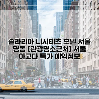 솔라리아 니시테츠 호텔 서울 명동 (관광명소근처) 서울 아고다 특가 예약정보