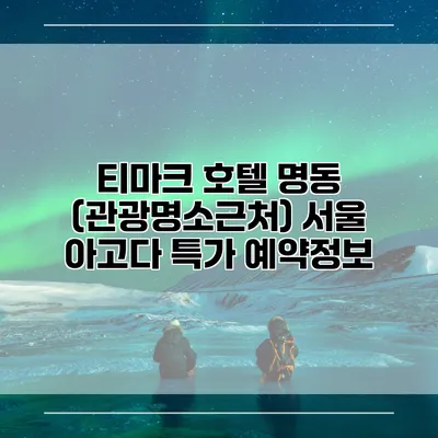 티마크 호텔 명동 (관광명소근처) 서울 아고다 특가 예약정보