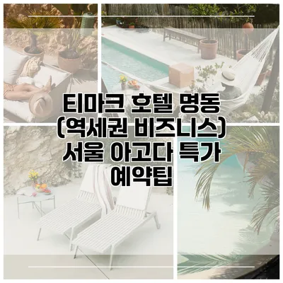 티마크 호텔 명동 (역세권 비즈니스) 서울 아고다 특가 예약팁