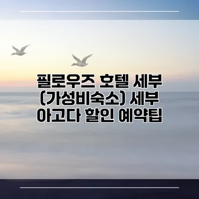 필로우즈 호텔 세부 (가성비숙소) 세부 아고다 할인 예약팁