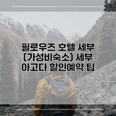 필로우즈 호텔 세부 (가성비숙소) 세부 아고다 할인예약 팁