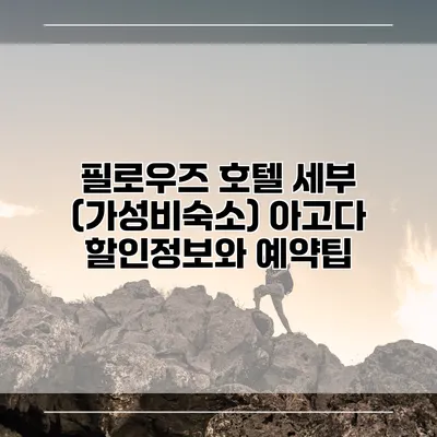 필로우즈 호텔 세부 (가성비숙소) 아고다 할인정보와 예약팁