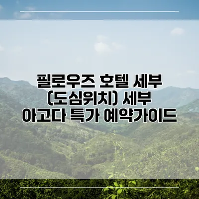 필로우즈 호텔 세부 (도심위치) 세부 아고다 특가 예약가이드