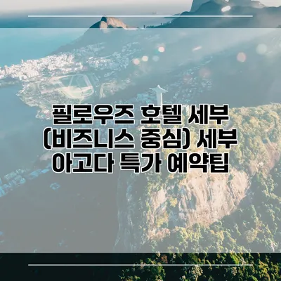 필로우즈 호텔 세부 (비즈니스 중심) 세부 아고다 특가 예약팁