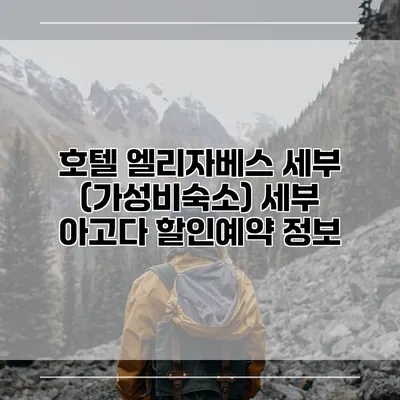 호텔 엘리자베스 세부 (가성비숙소) 세부 아고다 할인예약 정보