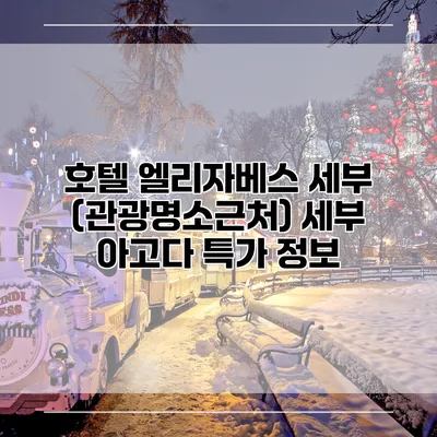 호텔 엘리자베스 세부 (관광명소근처) 세부 아고다 특가 정보