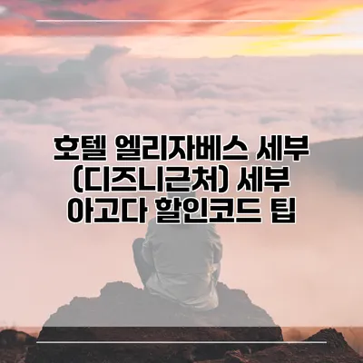 호텔 엘리자베스 세부 (디즈니근처) 세부 아고다 할인코드 팁