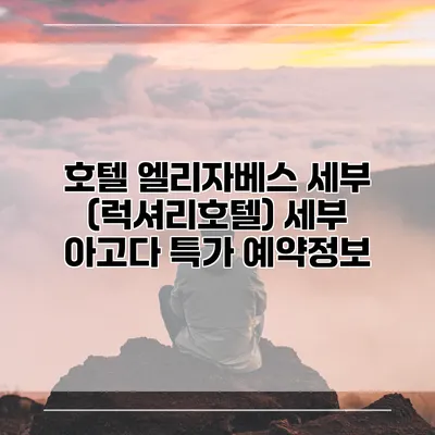 호텔 엘리자베스 세부 (럭셔리호텔) 세부 아고다 특가 예약정보