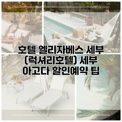 호텔 엘리자베스 세부 (럭셔리호텔) 세부 아고다 할인예약 팁